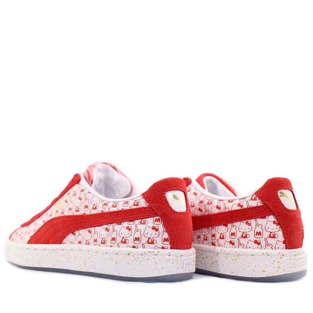 Puma Suede Classic X Hello Kitty Red Suede Sneakers Shoes Kawaii Retro Sanrio - Picture 3 of 10